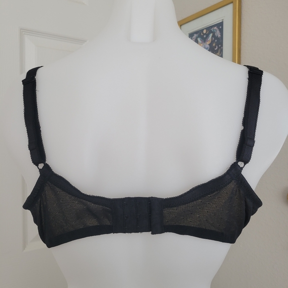 Wacoal Lace Uplifting Bra 38D EUC Black Underwire Back Smoother - Picture 5 of 9